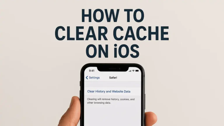 how to clear cache on ios