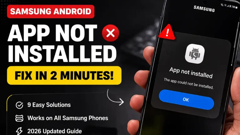 How to Fix “App Not Installed” Error on Samsung Android