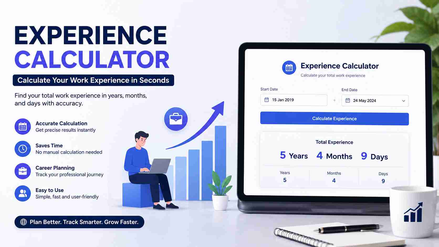 Free Experience Calculator | Calculate Work Experience in Years & Months